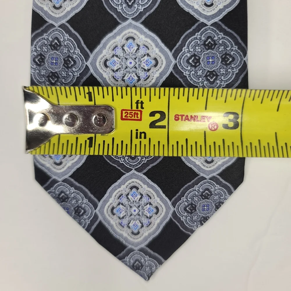 STAFFORD Silk Black &Blue Mens Neck Tie. New With Tags.